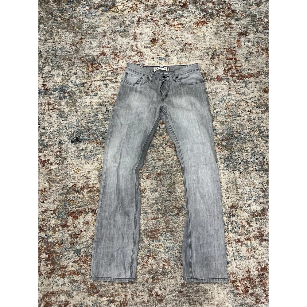 Levis 514 Mens 31x32 Gray Slim Straight Fit Jeans Light Wash Stretch Denim